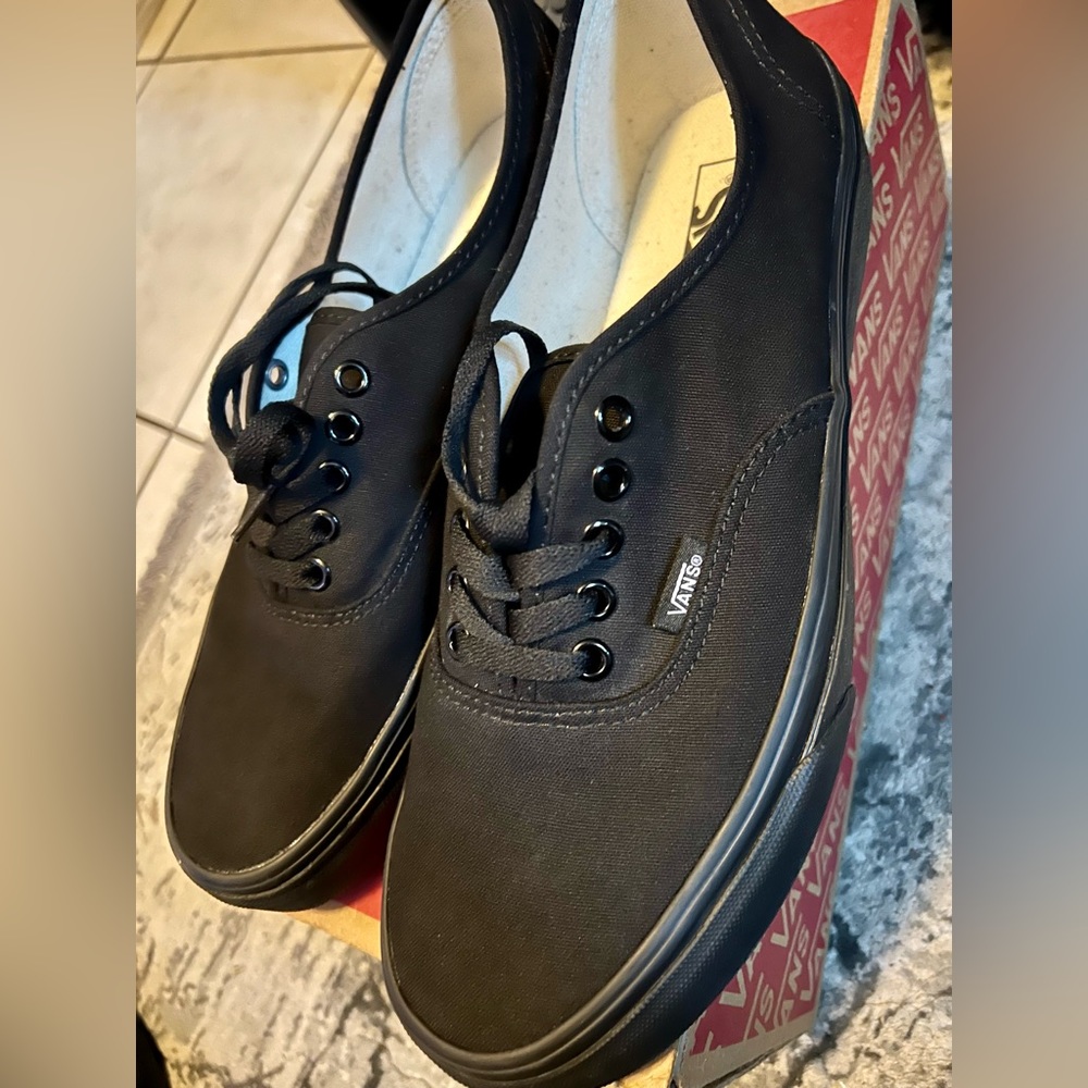 Vans Authentic Canvas Skate Shoe Black
